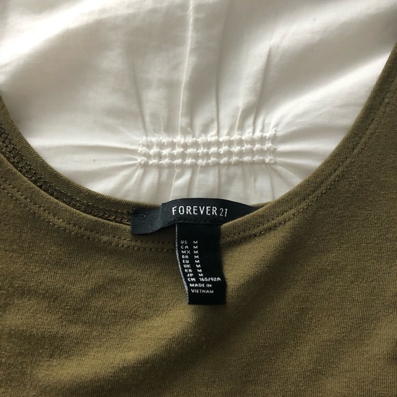 army green fitted tank top dress - Picture 3 of 3